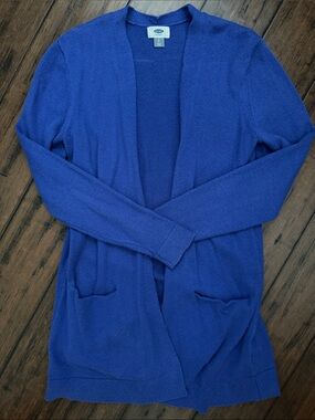 Old Navy Women's Royal Blue Open Cardigan with Pockets